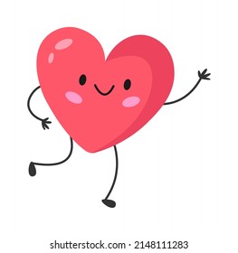 Running Cartoon Heart Vector Illustration Stock Vector (Royalty Free ...