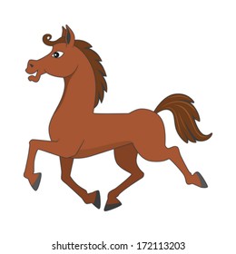 Running Cartoon horse