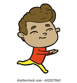 running cartoon man