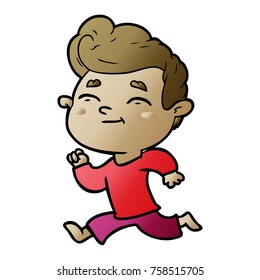 running cartoon man