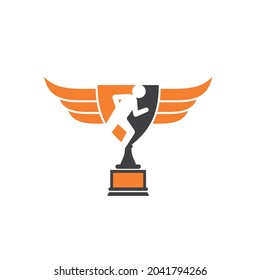 trofeo de campeonato en carrera, arte vectorial.