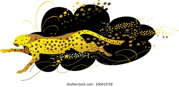 Running cheetah