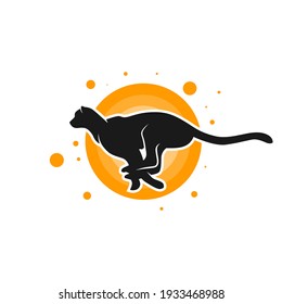 Running Cheetah Animal Logo Design