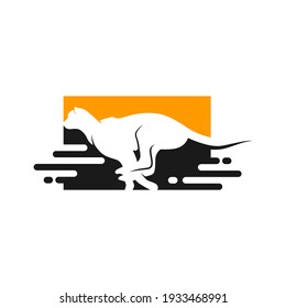 running cheetah animal logo design