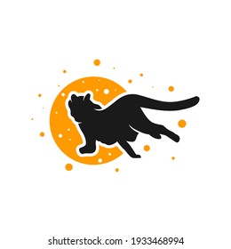 running cheetah animal logo design