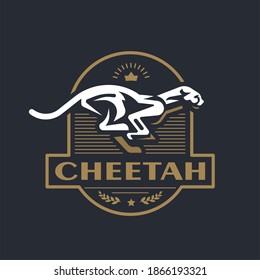 Running Cheetah. Stylized Vector Illustration.