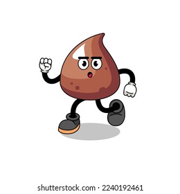 laufende Choco-Chip-Maskottgrafik , Zeichendesign