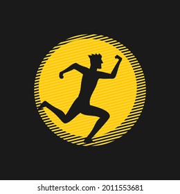 Running in circle vector illustation design