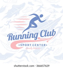 Running club logo template