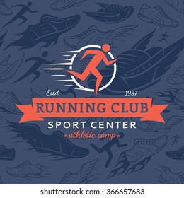 Running club logo template