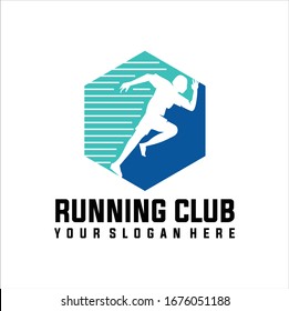 Running Club Logo Template .Running logo sport concept . running marathon Logo Design Template, Running marathon  Idea logo design inspiration