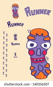 Running club symbol.