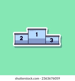 Running competition element cartoon, vector illustration sticker. Vector eps 10