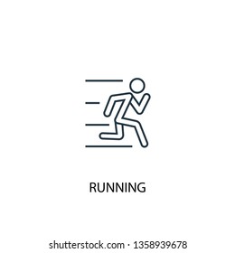 running concept line icon. Simple element illustration. running concept outline symbol design. Can be used for web and mobile UI/UX