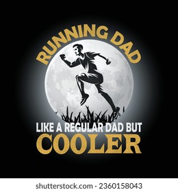 Running Dad Cooler illustrations with patches for t-shirts and other uses