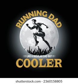 Running Dad Cooler illustrations with patches for t-shirts and other uses
