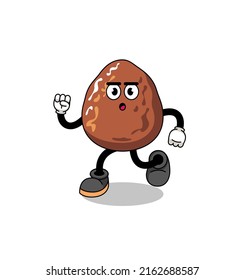 running date fruit mascot illustration , character design