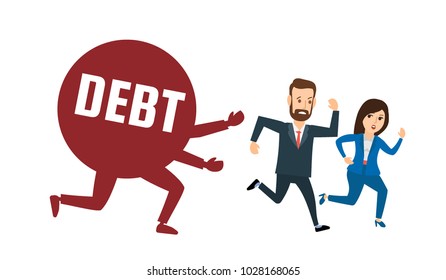 running debt  pursuing  chasing business people