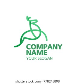 running deer logo