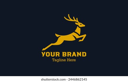 Running Deer Logo. Logo Brand