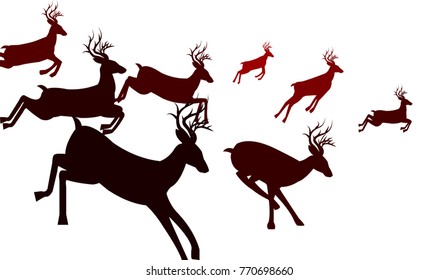 Running Deer silhouette