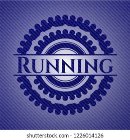 Running denim background