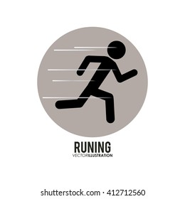 Running design. fitness concept. white background 