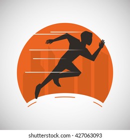 running design. sport icon. Isolated image