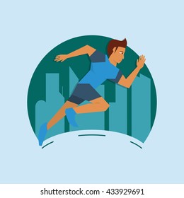 running design. sport icon. Isolated image