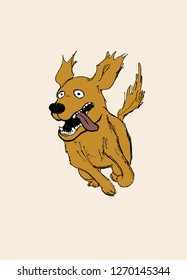 Running dog character