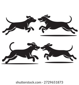 Vector e ilustrador Running Dog Flat