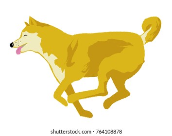 running dog illustration