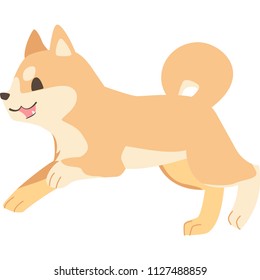 Running dog (Shiba Inu)