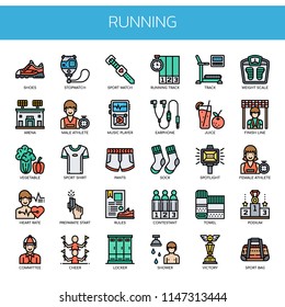 Running Elements , Thin Line and Pixel Perfect Icons