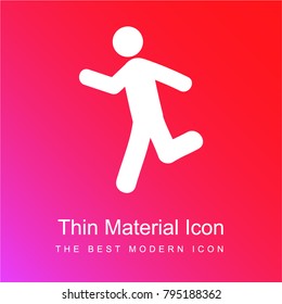 Running Excersice red and pink gradient material white icon minimal design