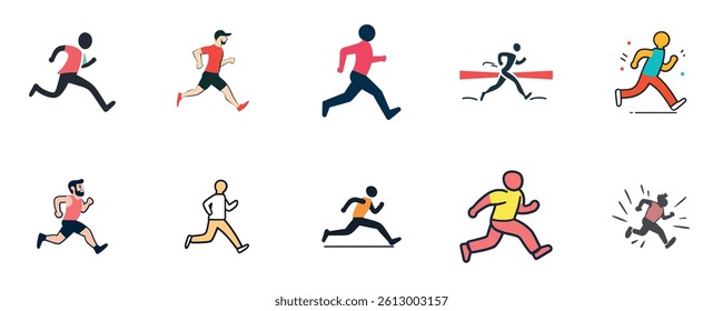 Running Exercise Fitness Athletes in Motion
