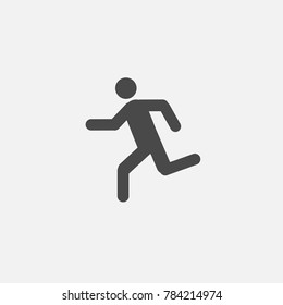 running exit exercise or escape person vector icon
