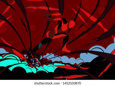 running with explode background for sport event. vector illustration