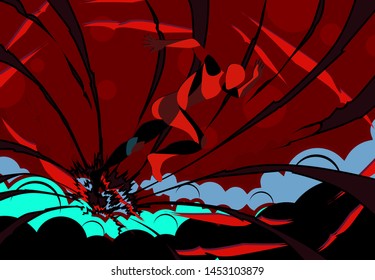 running with explode background for sport event. vector illustration