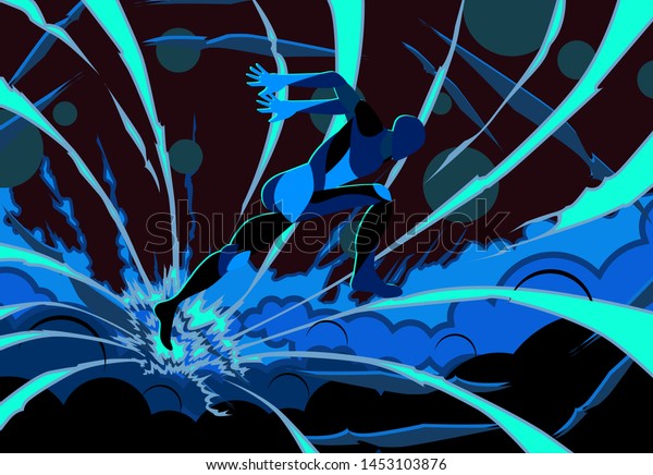 Running Explode Background Sport Event Vector Stock Vector (Royalty ...