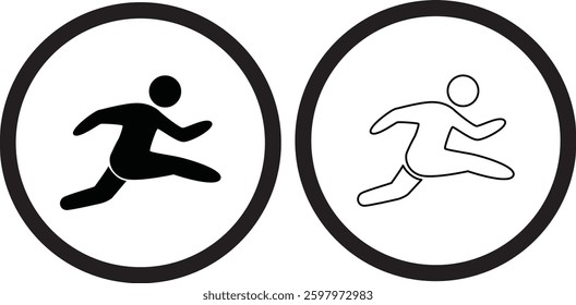 Running Fast Motion Sport Icons
