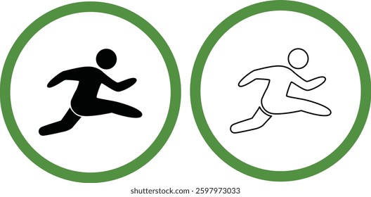 Running Fast Motion Sport Icons