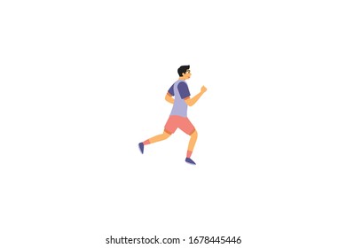 Running Fast Vector Object Illustration