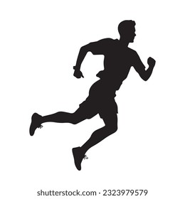 ilustración vectorial en blanco y negro de figuras en ejecución 