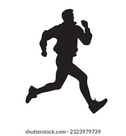 ilustración vectorial en blanco y negro de figuras en ejecución 