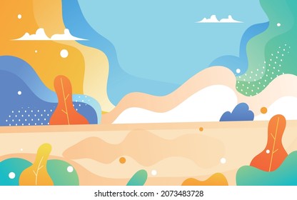 Running figure winter sports illustration couple outdoor exercise Poster