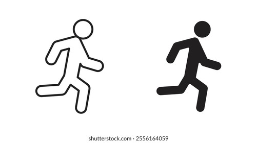 Running Filled flat icons set for apps and web ui designs.
