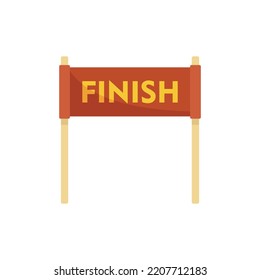 Running finish banner icon. Flat illustration of Running finish banner vector icon isolated on white background