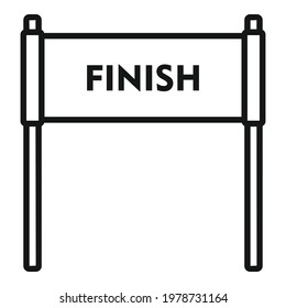 Running finish banner icon. Outline Running finish banner vector icon for web design isolated on white background