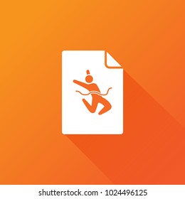 Running at finish line icon